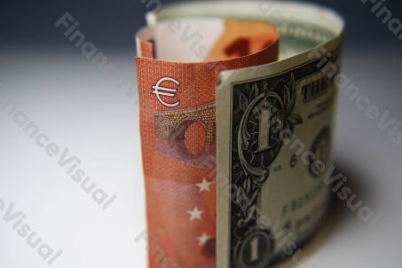 banknoty, 10 euro, 1 dolar