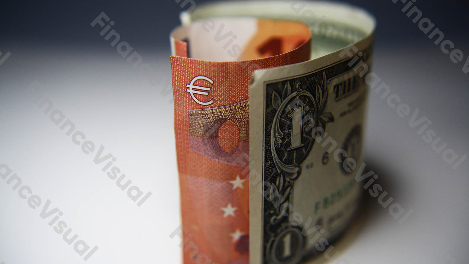 banknoty, 10 euro, 1 dolar