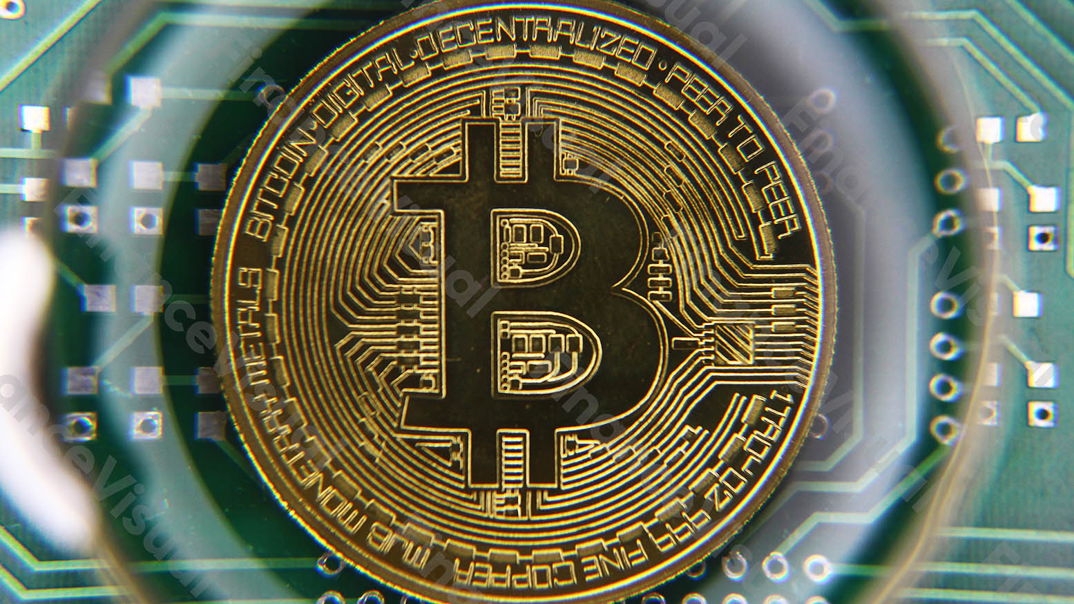 Bitcoin moneta kryptowaluty inwestycje układ scalony