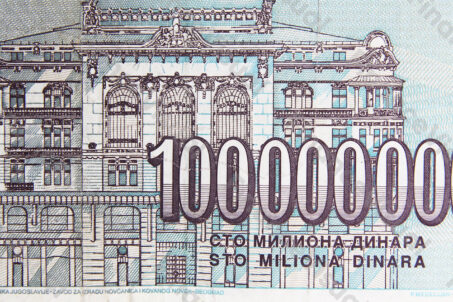 dinary jugosłowiańskie 100 milionów hiperinflacja