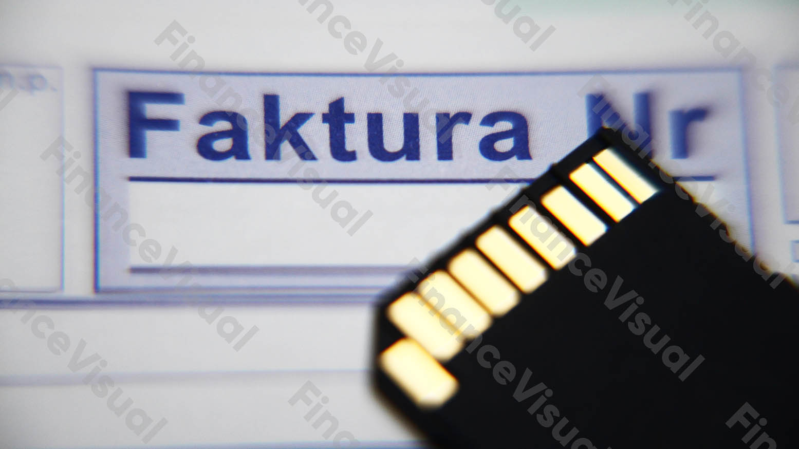 Faktura cyfrowa karta pamięci działalność gospodarcza