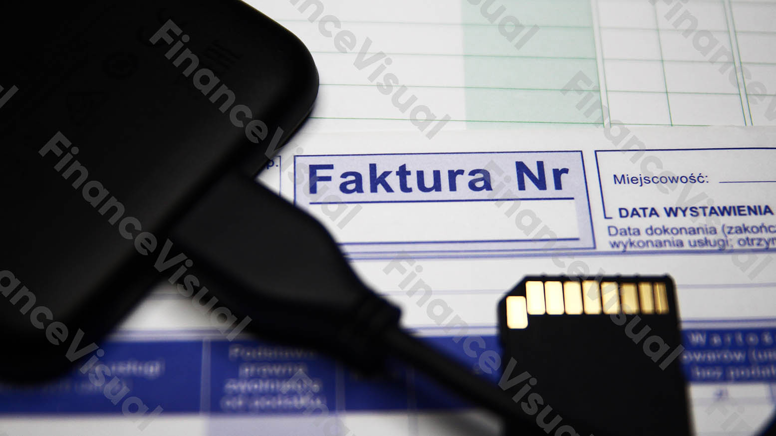 Faktura cyfrowa karta pamięci działalność gospodarcza