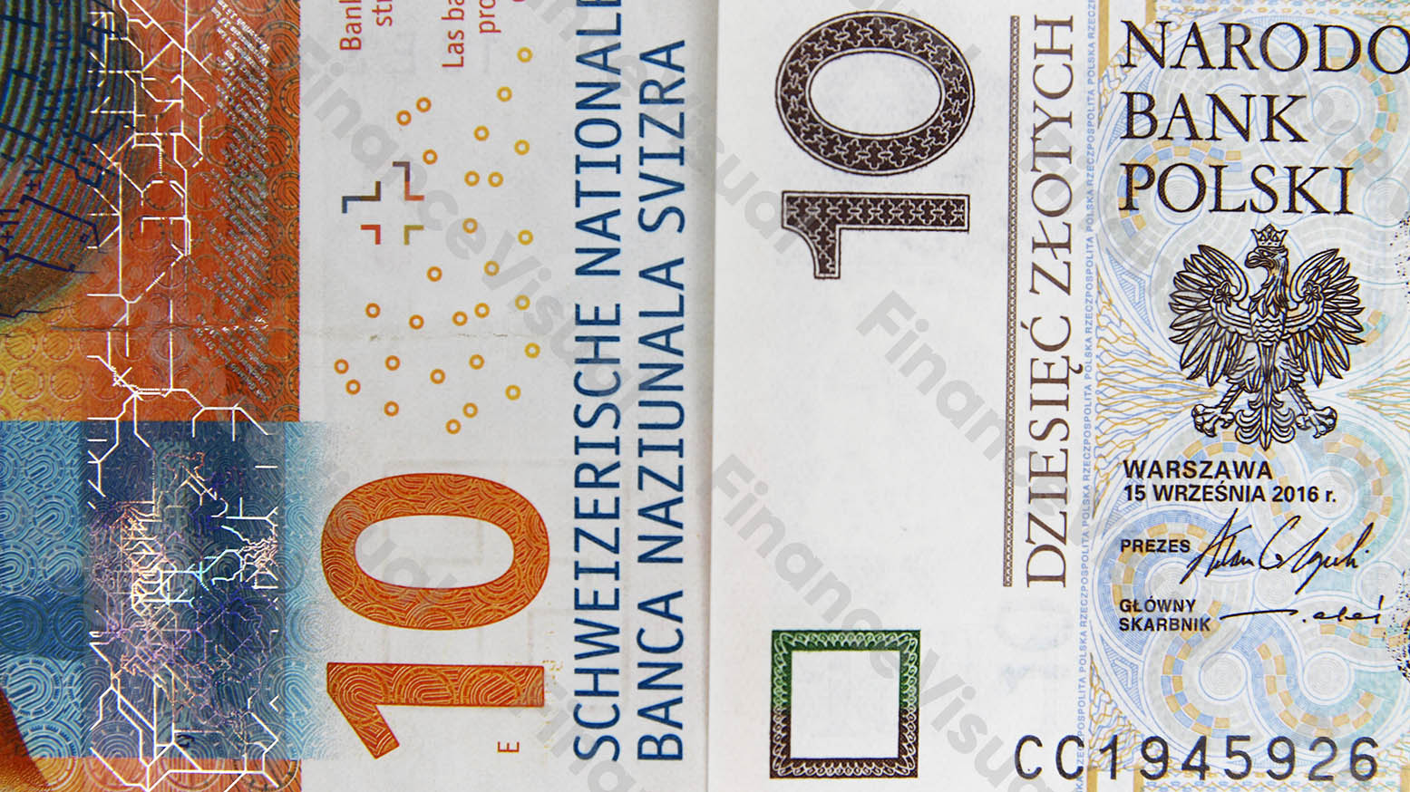 Frank szwajcarski złoty CHF PLN