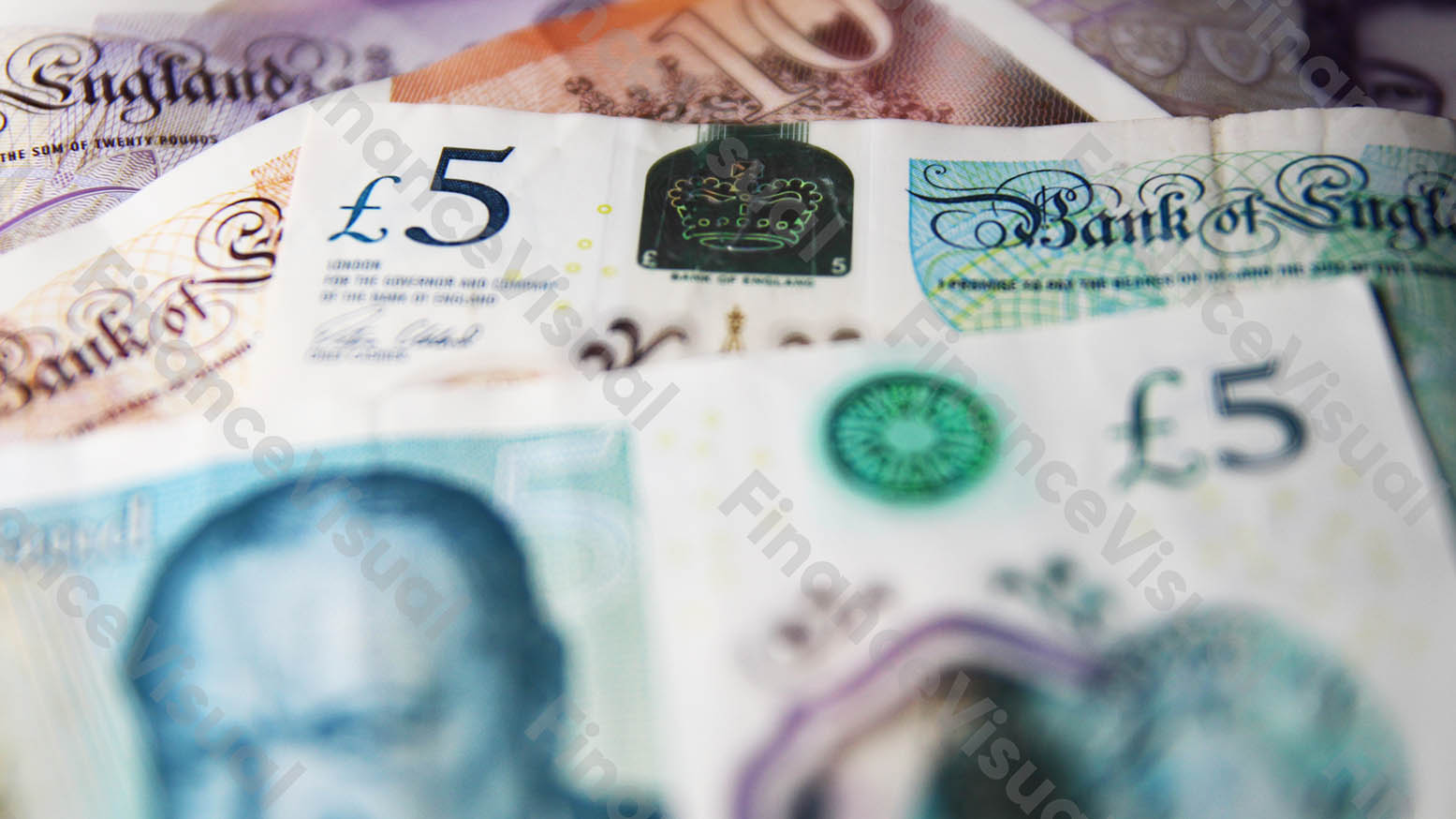 Funt brytyjski GBP banknoty gotówka