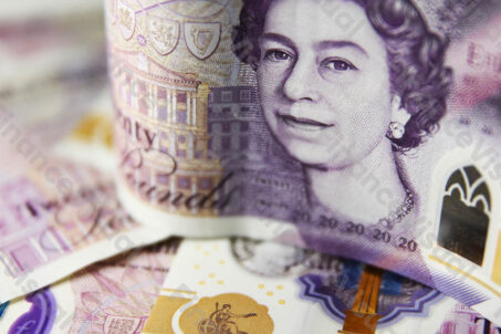 Funt brytyjski GBP banknoty gotówka