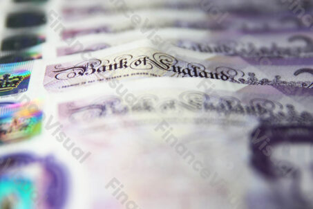 Funt brytyjski GBP banknoty gotówka Bank of England