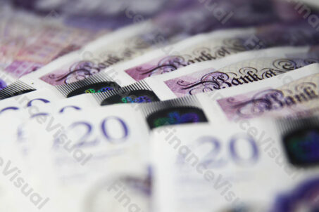 Funt brytyjski GBP banknoty gotówka Bank of England