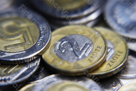 Monety złoty PLN pieniądze
