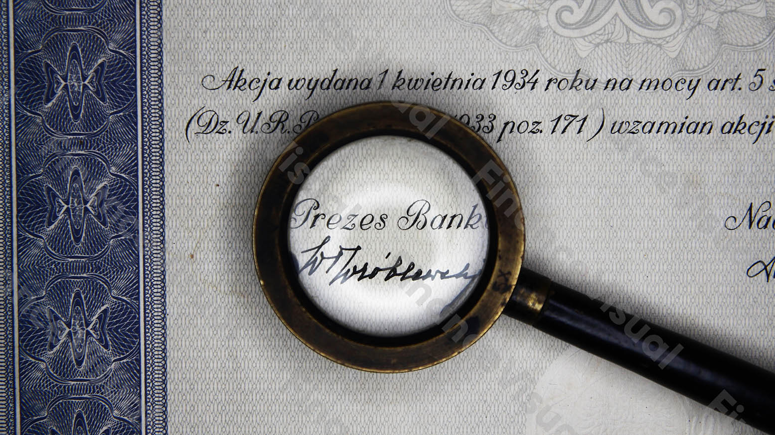 Akcje przedwojenne Prezes Banku