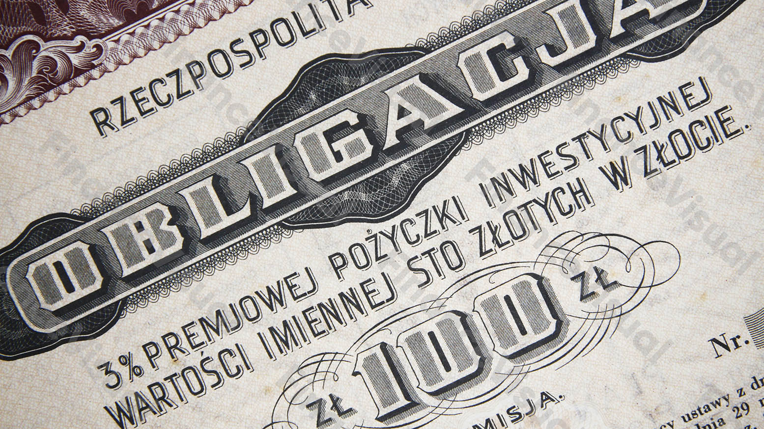 Obligacja przedwojenna