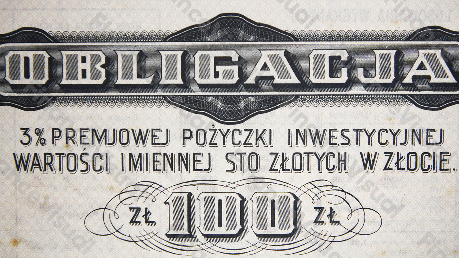 obligacje przedwojenne pożyczka inwestycyjna w złocie