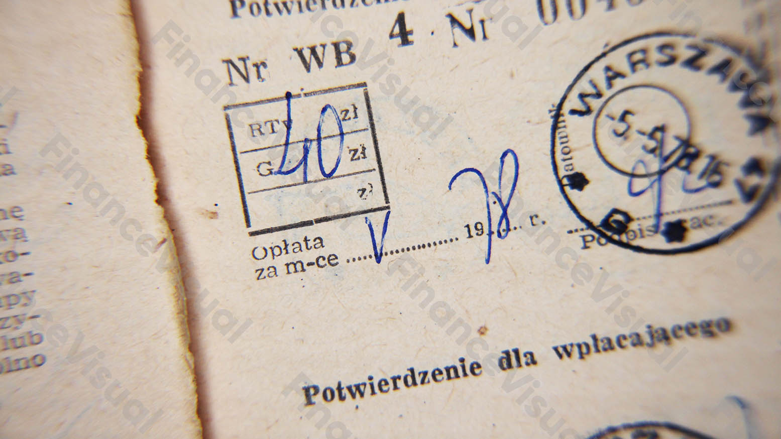 Abonament RTV potwierdzenie dla wpłacającego