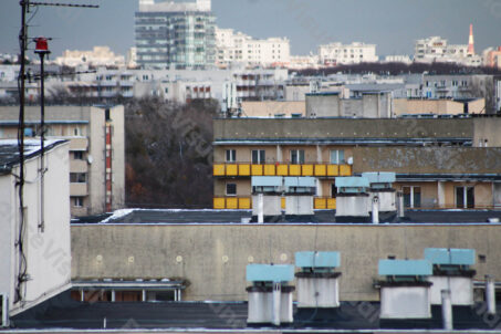 Wola bloki wielka płyta dachy