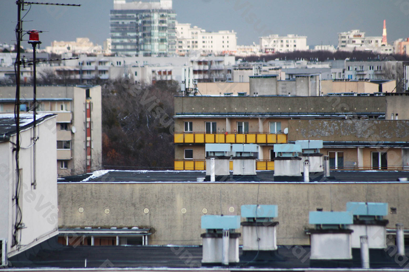 Wola bloki wielka płyta dachy