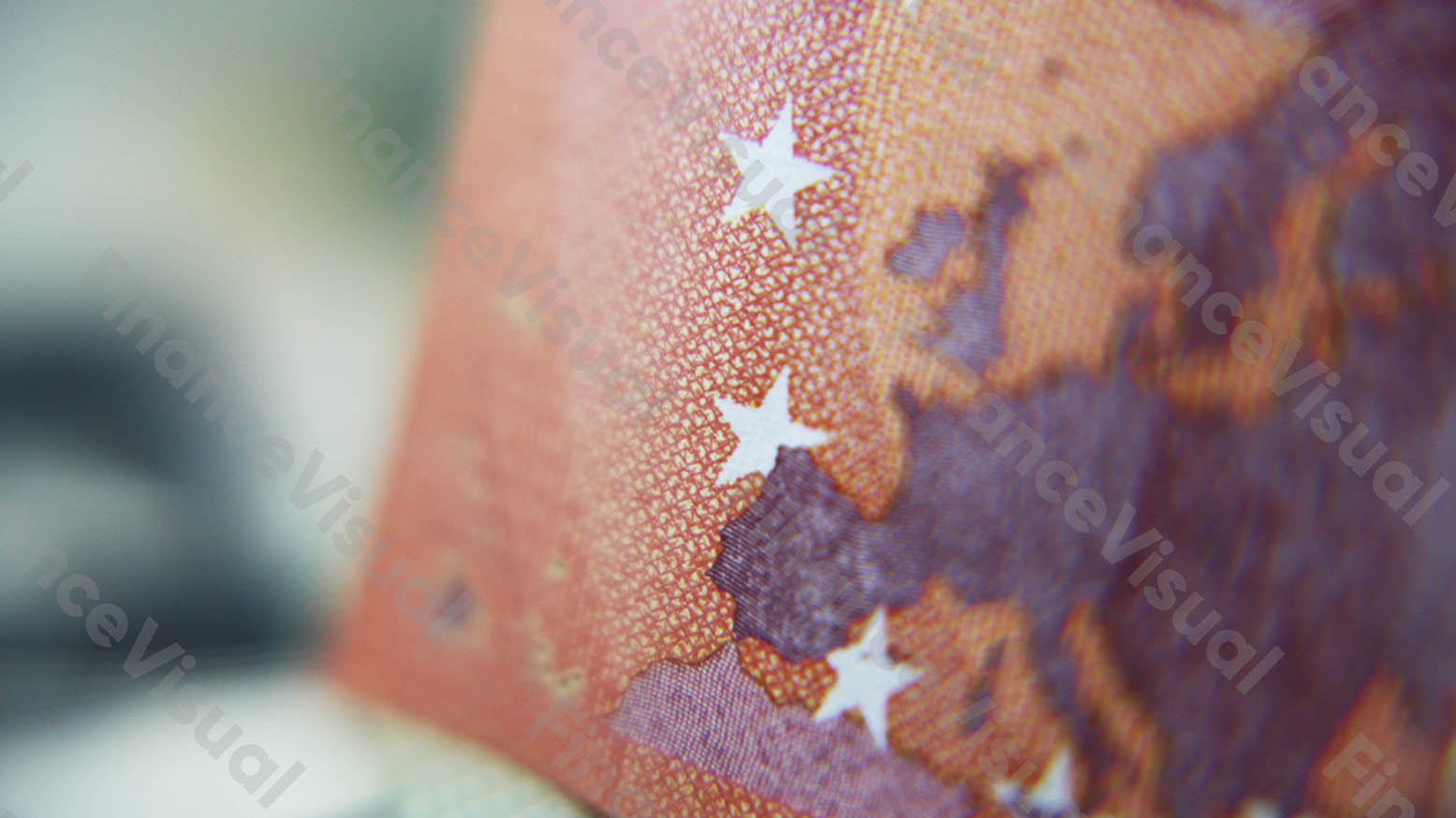 banknot euro mapa Europy