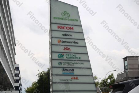 Credit Agricole tablica informacyjna