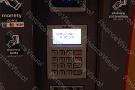 Automat biletowy płatności