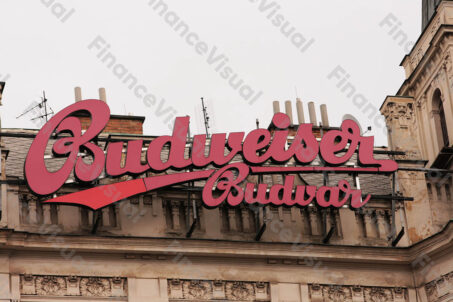 Budweiser piwo neon Praga
