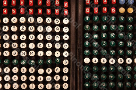 Cyfry litery maszyna