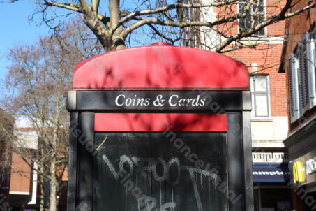 Monety karty budka telefoniczna