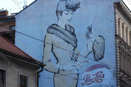 Pepsi reklama mural Czechy