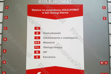 Urząd skarbowy - tablica informacyjna