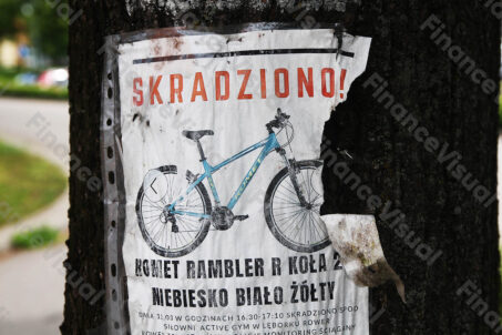 Skradziono rower ogłoszenie