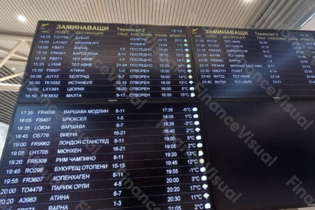 Lotnisko tablica odlotów i przylotów