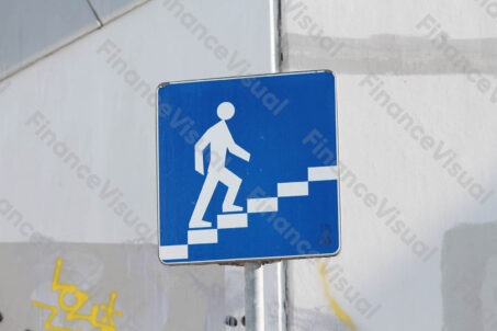 Schody - piesi - znak