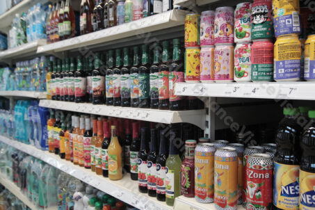 Napoje soki półka