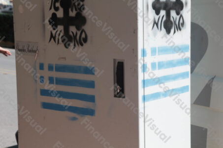 Flaga Grecji - mural