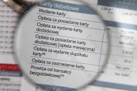 TOiP - opłaty - karty debetowe