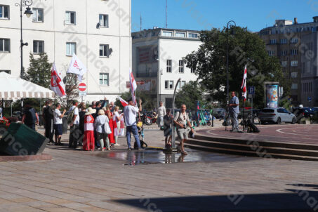 Manifestacja - pomnik Kopernika